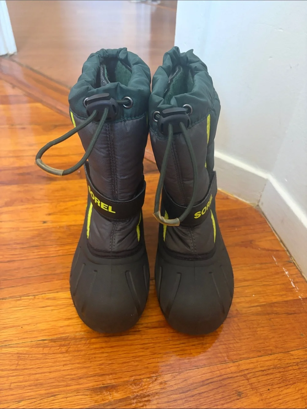 Sorel Kids Black & Neon Green Winter Boots